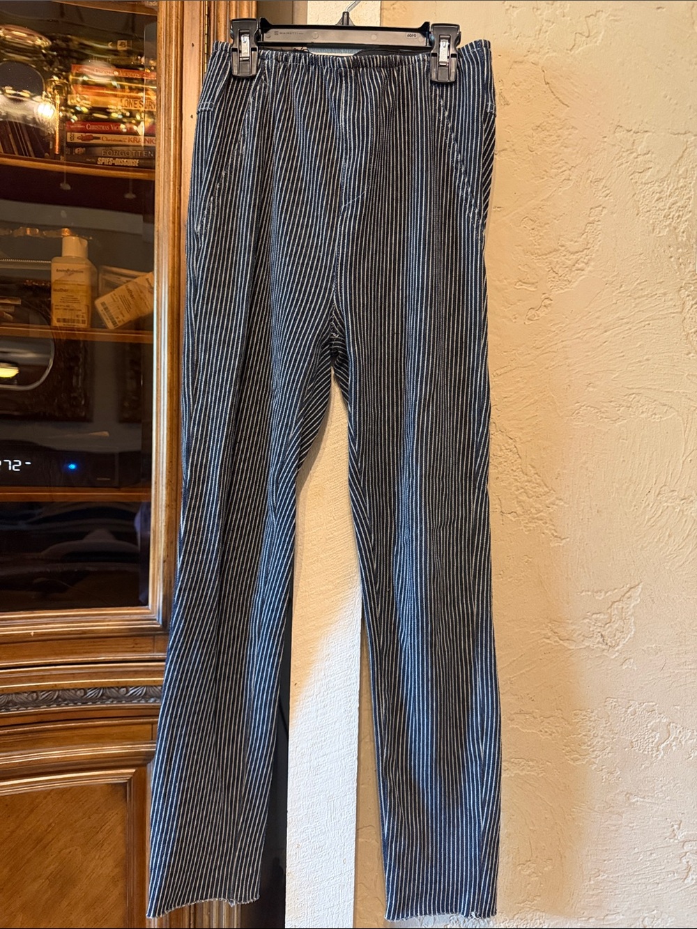 Altar'd State Black and White Pinstriped Skinny Pants